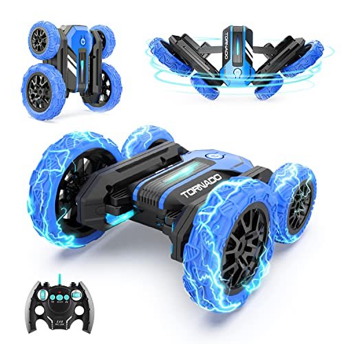 BEZGAR TD202 AYK RC Cars Double Sided Remote Control Stunt Car with 360 Flip Spinning and Bright Lights