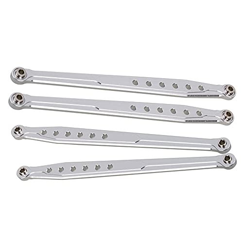 Mxfans 4X Aluminum Suspension Link Rod Linkage Set Compatible with AXIAL SCX10 RC 1/10 Model Car Perfect for Outerzone RC Plans Enthusiasts