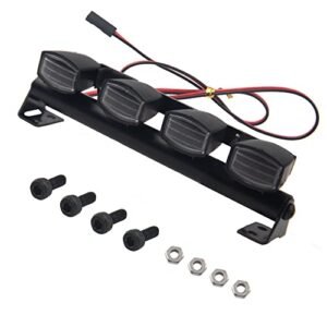 HIRCQOO RC LED Light Bar Roof Lamp for Traxxas TRX4 Axial SCX10 II 90046 RC4WD D90 D110 1 10 RC Crawler Truck with Body Wraps