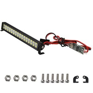 HIRCQOO 1/10 Scale RC Truck Body LED Light Bar Roof Lamp 32 LED Compatible with Traxxas Slash Rustler Trx4 Axial SCX10 Tamiya Wraith D90 Gen8