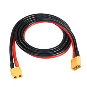 RIIEYOCA XT60 Male to XT60 Female Connector with 1M 12AWG Silicon Wire Extension Cable Ideal for RC Willey Kitchen Chairs and FPV Drone Accessories