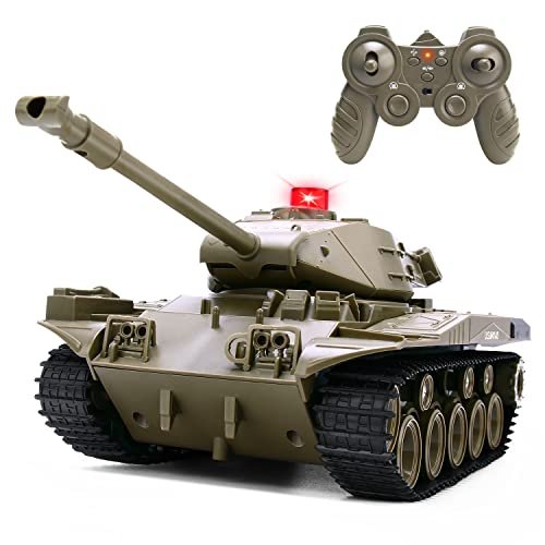 PatriotX M41A3 American RC Boats Remote Control Toy with Programmable Features Lights and Sounds for Kids