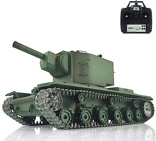 Henglong 1 16 Soviet Kv 2 Tk7 0 Rc Airsoft Helicopter Tank with 360 Turret and Smoke Effect