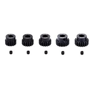 KingVal Replacement 5PCS M0.6 17T 18T 19T 20T 21T 5mm Steel Pinion Motor Gear for Zipp RC Boats Brushed Brushless Motor