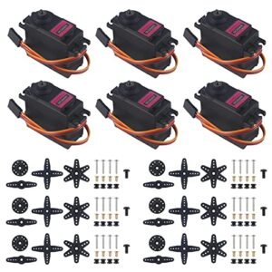Alinan 6pcs MG996R Digital Servo Motor for Happy Cow RC Boat Smart Car Robot High Speed Torque