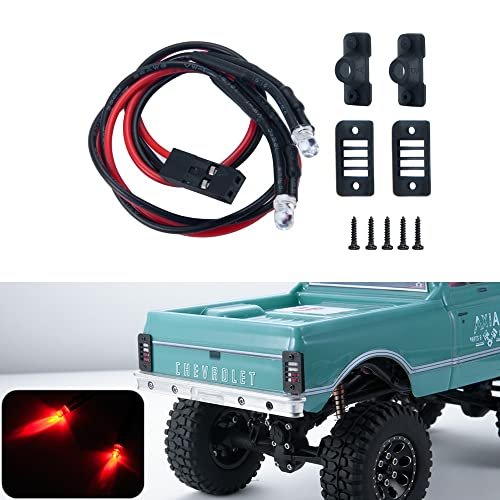 Axial SCX24 C10 AXI00001 RC Crawler Car Upgrades LED Red Taillight Set with RC Car Rear Wing