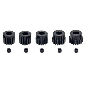 KingVal Replacement 5PCS M1 8mm 13T 14T 15T 16T 17T Steel Pinion Motor Gear for Brushless vs Brushed Motor RC Car