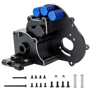 GLOBACT Custom RC Motor Mounts Aluminum Transmission Case Gearbox Parts for 1/10 Slash 2wd Stampede Rustler 2wd with Aluminum Motor Plate and Arm Mounts Upgrade Replace 3691