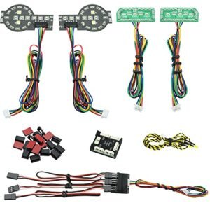 GLOBACT Smart Simulation LED Light Kit for Nitro RC Truck with Reverse Compatible with 1/10 Traxxas TRX4 2021 Bronco