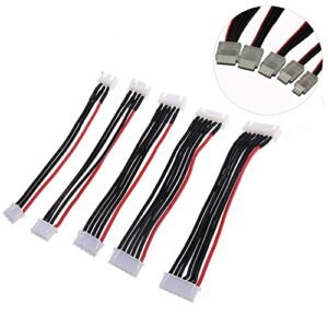 HTBMALL 2S 3S 4S 5S 6S Battery Balance Charger Silicone Wire Extension Lead JST XH Connector Adapter Plug for Li Po Batteries with Balance Plug Protector