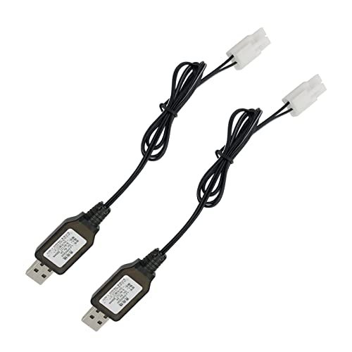 Nerf Rival 9.6V Tamiya Connector Charger Cable for Airsoft RC Car and Other RC Vehicles 2 Pack