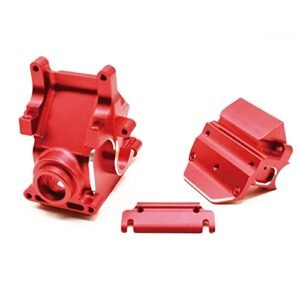 Sportwerks RC Parts Alloy Gearbox Case Set Front Rear for Arrma 6S Kraton Outcast Typhon Talion Infraction Fireteam Felony Mojave Upgrade Parts Red