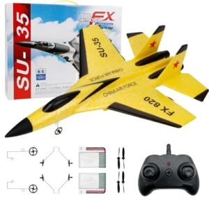 Eayaele Fly Eagle Jet RC SU 35 2CH Remote Control Airplane Ready to Fly for Beginners with Luminous Strip