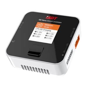 ISDT Q6 Nano 200W 8A Smart RC Battery Charger for 2~6S Lipo Life LiIon NiMH NiCd Pb Batteries Optimize Your RC Plane Battery Life with LCD Display