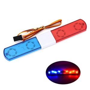 WONFAST RC Car Alarming Light Multi Function LED Police Night Light Bar Flash Lamp for 1/12 RC Car Kits HSP TRX4 Tamiya CC01 Axial SCX10 Blue Red