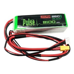 Pulse 2100mah 3S 9.9V 25C Receiver LiFePO4 Battery XT60 Connector - RC Battery for Toy Vehicle (RC Helicopter, RC Airplane, Jet, RC Transmitter & Receiver) (HELIDIRECT)