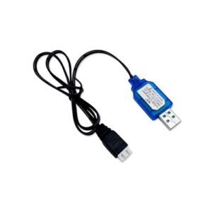 Emirrehgo USB Charger Cable for Across Rock Climbing RC Car Battery Compatible with Hosim LAEGENDARY HAIBOXING DEERC 9300 ALTAIR NUOKE 7.4V LiPo Battery Charging Cable 2pcs