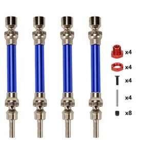Power Craze Rock Force 4x4 RC Buggy 1 10 Scale RCAWD Driveshaft Set for 1 8 Arrma Typhon 4x4 3s Blx and Typhon 4x4 550 Mega Upgrades Drive Shaft Composite Slider Front Rear 4wd Buggy Hopups Parts Blue
