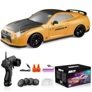 1 24 Scale 2.4GHz 4WD High Speed Drift RC Tires Remote Control Car with LED Lights for Adults Kids