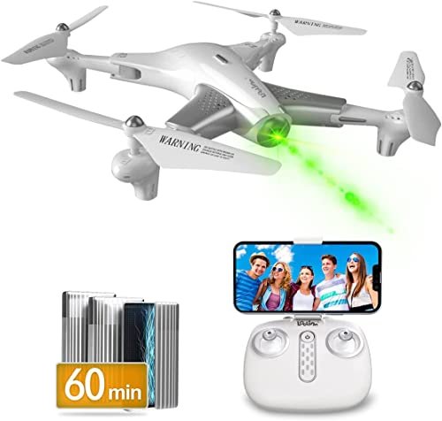 Loolinn Drones for Kids with Camera Optical Flow Positioning 60 Minutes Flight Time 3 Batteries Stable Flight Gift for Boys Girls