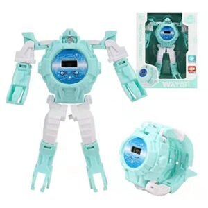 Tiydiygo Transformer Watch Robot Toys for Kids Boys Girls Age 4 5 6 7 8 Light Blue One Size Perfect Gift Alternative to rc willey apple watch