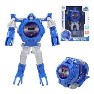 Tiydiygo RC Transformer Motorcycle Toy Transforming Electronic Watch Robot for Kids Boys Girls Ages 4 5 6 7 8 Dark Blue One Size
