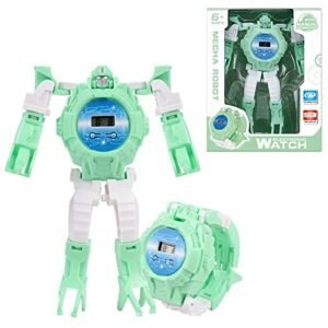 Tiydiygo RC Truck Transformer Watch Robot Toy for Kids Boys Girls Age 4 5 6 7 8 Green One Size