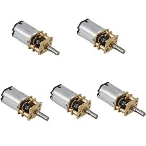 Punctualgood 5PCS Mini N20 Gear Motor DC 3V 6V Slow Speed Full Metal Gearbox Ideal for Slow V RC Plane and DIY Robot Car Tool
