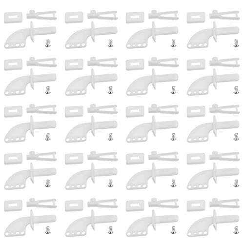 Micro Traders 20 Sets Plastic Control Horns 4 Hole for FlexJet RC Plane Electric Aircraft KT Rudder Angle Foam Electric Plane Fixed Wing DIY Accessories