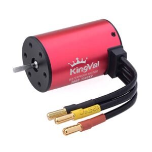 KingVal 3660 3500KV Waterproof Brushless Motor for RC Drag Car with 3.175mm Shaft