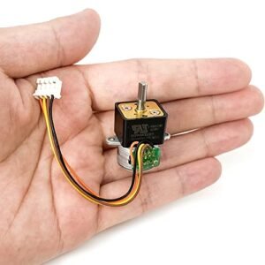 XYZ Brand DC 5V 2 Phase 4 Wire Micro Stepper Motor 15mm Diameter 18 Degrees Precision Gear Motor for RC 18 Wheeler Truck Trailer DIY Projects