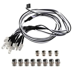 HIRCQOO RC 12 LED Headlight Kit for Kamtec RC Car Bodies Traxxas TRX4 Axial SCX10 II 1 10 Scale Crawler