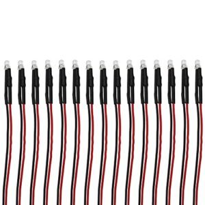 HIRCQOO 15PCS 3MM 5MM Pre Wired LED Light Emitting Diodes 12V Mini RC Car Parts for Traxxas TRX 4 TRX 6 Axial SCX10 90046 1/10 RC Crawler Car Truck DIY White