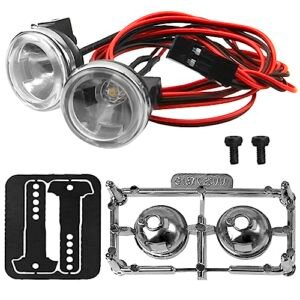 HIRCQOO 1 10 RC Car LED Headlights for Traxxas TRX 4 TRX 6 Axial SCX10 90046 AXI03007 Redcat Gen8 1 10 RC Crawler Truck
