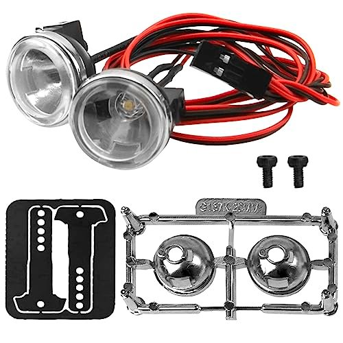 HIRCQOO 1 10 RC Car LED Headlights for Traxxas TRX 4 TRX 6 Axial SCX10 90046 AXI03007 Redcat Gen8 1 10 RC Crawler Truck