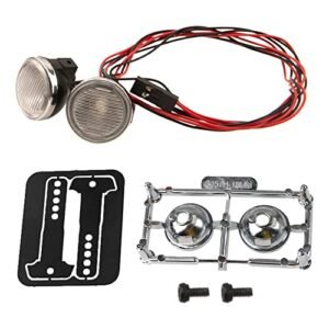 HIRCQOO 1/10 RC Crawler Tires LED Headlights for Traxxas TRX4 TRX6 Axial SCX10 Redcat Gen8 20MM B