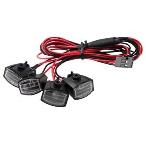 HIRCQOO Lexan RC Car Bodies 4 LED Headlights with Light Cover for Traxxas TRX4 Axial SCX10 D90 CC01 HSP HPI 1 10 Scale Crawler Truck
