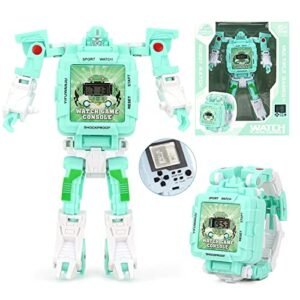 Tiydiygo Multifunctional Transformer Watch Robot Toys for Kids Boys Girls Age 4 to 12 Green One Size