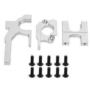 Dilwe Exceed RC Infinitive Parts Motor Mount Base Aluminum Alloy Bracket Seat Holder Heat Sink for Wltoys 104001 1 10 Remote Control Car Silver