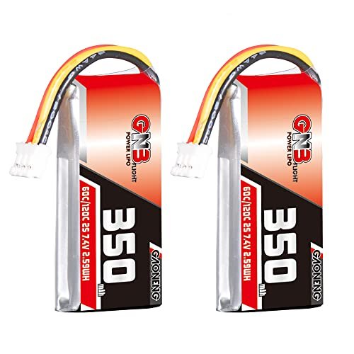 GAONENG 2pcs GNB LiPo Battery 2S 350mAh 7.4V 60C PH2.0 3PIN for Snowball RC Plane and RC Cars