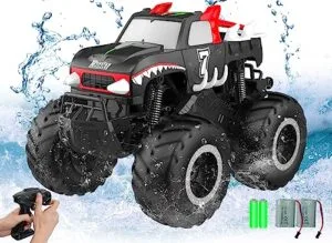 STEMTRON Amphibious Kids RC Truck 2.4 GHz 1:16 All Terrain Off Road Remote Control Car Waterproof Monster Truck Pool Toy