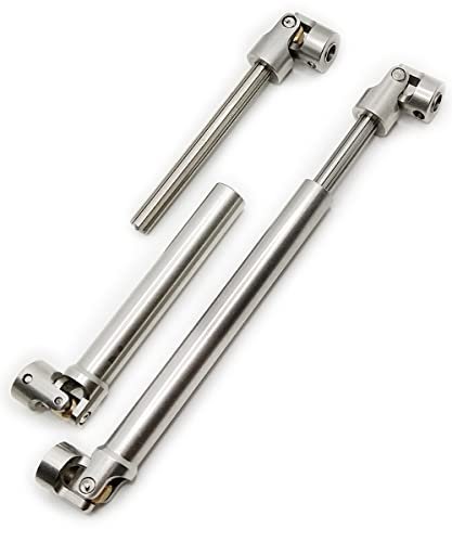 VICRAZZE 112-165mm and 138-213mm Stainless Steel Drive Shaft for 1/10 RC Crawler Traxxas TRX6 Axial SCX10 Wraith Capra D90 TF2 Redcat GEN8