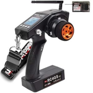 DTXMX Radiolink RC4GS V3 5 Channels RC Plane Radio and Receiver with Gyro R6FG 2.4GHz Controller 30 Models Memory