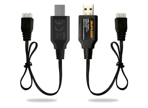 SUPULSE 2S Lipo Battery USB Charger Cable with XH 3P Connector Plug Fast Charging 2Pack 7 4V 2S Lipo Battery Charger for Hydro Blaster RC Boat and Other RC Vehicles