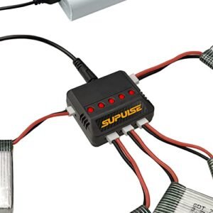 SUPULSE 8 Cell RC Battery Charger DC 3.7V 1S 5 Port Compact USB Lipo Charger With LED Indicator