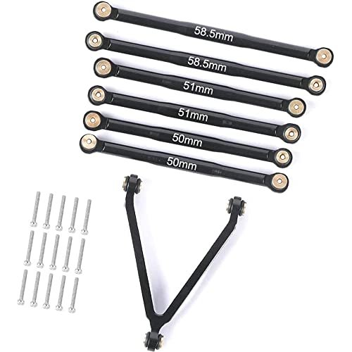 Radio Shack Black Phantom RC Car High Performance Aluminum Alloy Suspension Linkage Kit for Axial SCX24 C10 1/24 Scale Crawler Upgrade Parts