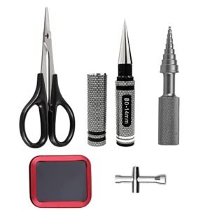 ProTech RC Tunnel Hull Boat Kits 5 in 1 Tools Set Including Body Hole Puncher Reamer Ball Bearing Remover Straight Scissor Screw Tray and Cross Wrenches