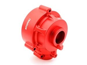 ATOPRC Complete Aluminum Transmission Case for Losi DBXL DBXL E 2.0 and MTXL Red Upgrade Parts Among the Best RC Tires for Clay