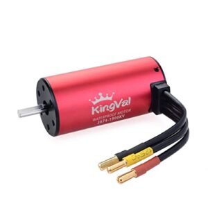 KingVal Replacement 3674 1900KV Waterproof Brushless Motor for A10 Warthog RC Plans 1/8 1/10 Scale Cars