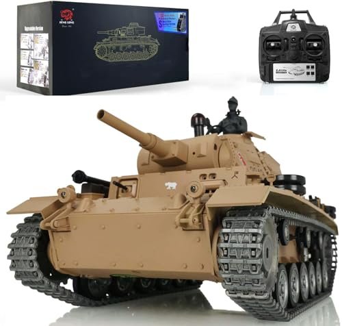 TOUCAN RC HOBBY Henglong 1/16 7 0 Customized Panzer III H RTR RC Tank with RC Bush Wheels Metal Tracks